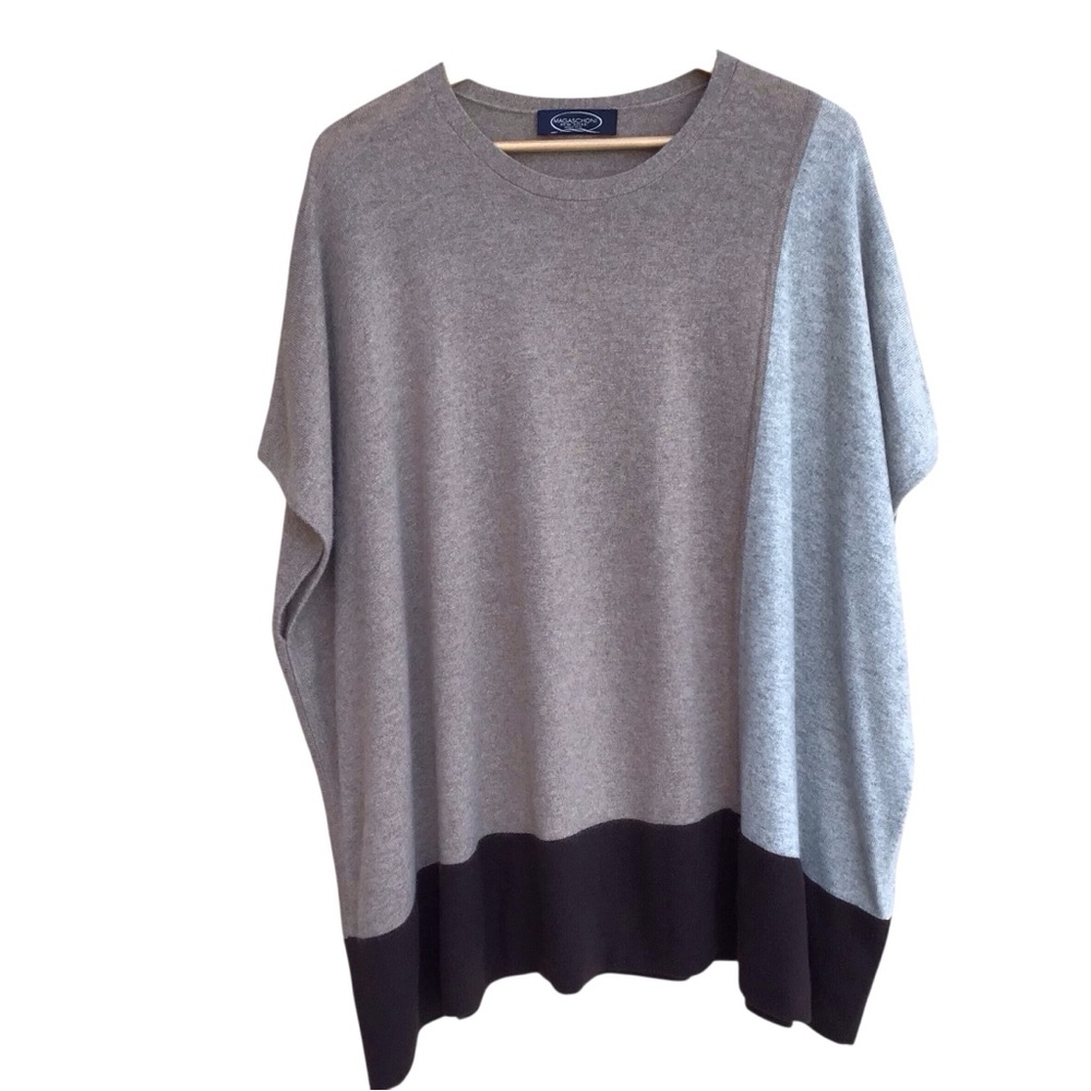 Magaschoni Oversized Cashmere Colorblock Sweater